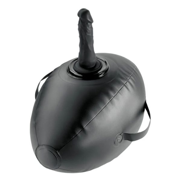 Juguete sexual inflable negro con base redonda