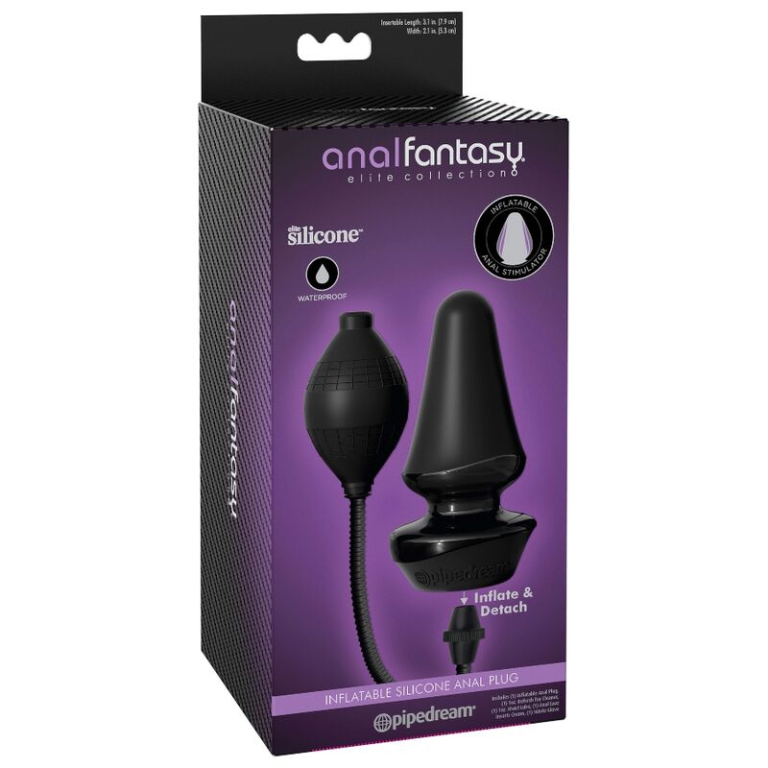 Caja de plug anal inflable de silicona