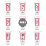 AQUA TRAVEL - STRAWBERRY CREAM FLAVOUR WATERBASED LUBRICANT - 50 ML 8+1 FREE