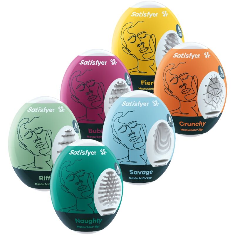 img_119760_c061cf940d1dde697fcae5cf786f1196_1.jpg SATISFYER - MASTURBATOR EGGS 6 UNITS SET - Image 1