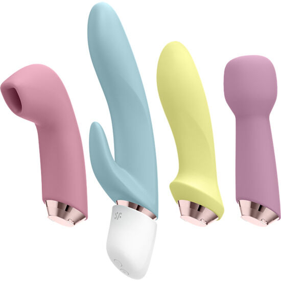 img_122151_7eb78591f0b73db253b176a0495cae25_1.jpg SATISFYER - MARVELOUS FOUR VIBRATOR AIR PULSE SET - Imagen 1