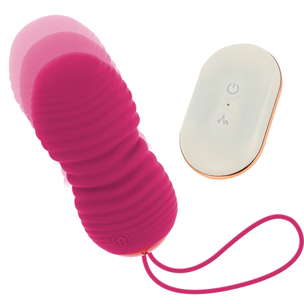 Vibrador rosa con mando a distancia inalámbrico