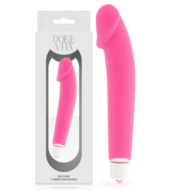 img_141840_9715ac6d849b2107c55a89289e056992_1.png DOLCE VITA - REALISTIC VIBRADOR SILICONA ROSA - Imagen 1