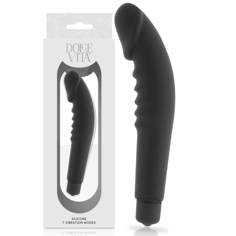 img_141842_3838ee3eb554373db50ace458f8276d5_1.png DOLCE VITA - REALISTIC PLEASURE VIBRADOR SILICONA NEGRO - Imagen 1