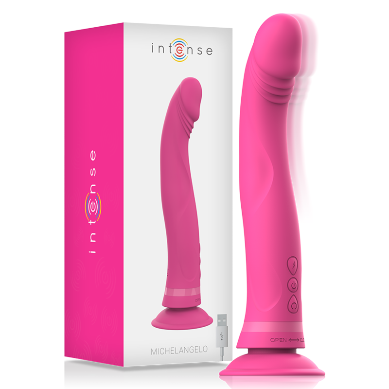img_143156_682fc3ca1cb4052ec4690d67749fa17c_1.png INTENSE - MICHELANGELO DILDO VIBRADOR SILICONA ROSA - Imagen 1
