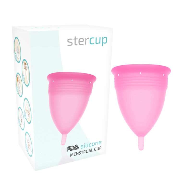 img_143901_72d8ab881ce5e580bc956799a95a5a34_1.png STERCUP - COPA MENSTRUAL FDA SILICONA ROSA - TALLA S - Imagen 1