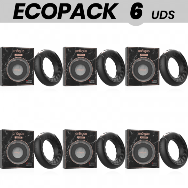 ECOPACK 6 UDS - ANBIGUO ADRIANO ANILLO VIBRADOR COMPATIBLE CON WATCHME WIRELESS TECHNOLOGY