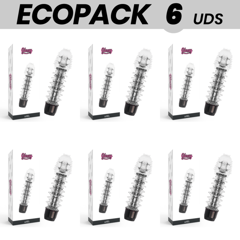 img_147379_10c027d0bc0c48d6506b849d32167931_1.png ECOPACK 6 UNITS - GLOSSY AXEL VIBRATOR BLACK - Imagen 1