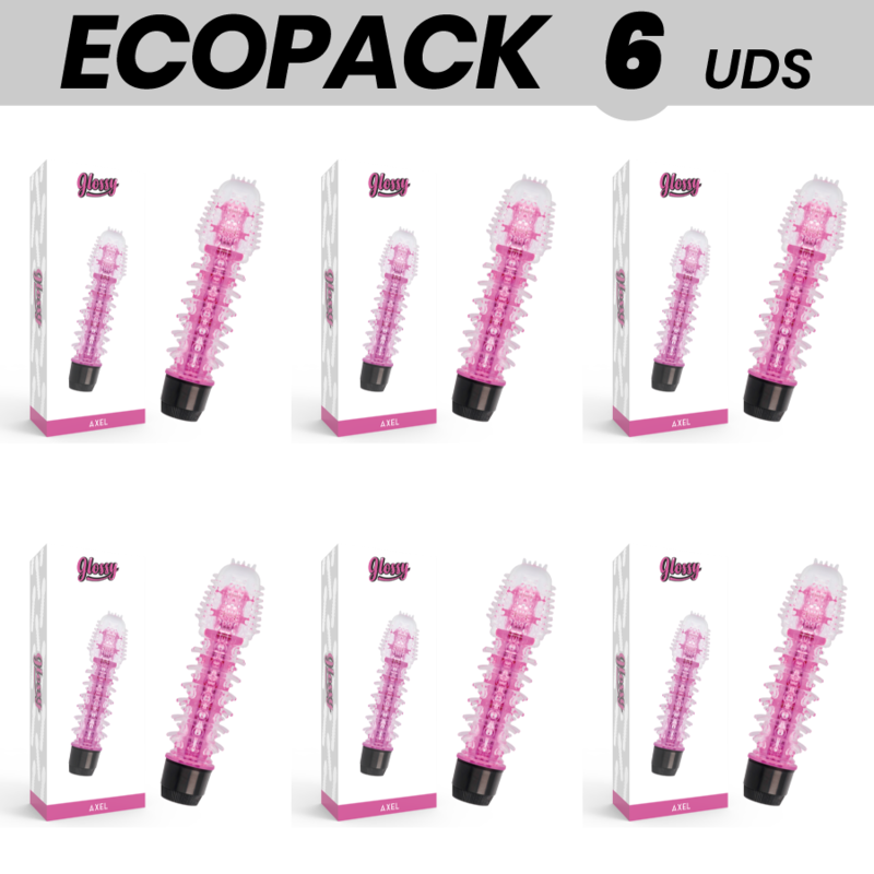img_147380_8830d0eac86175418496734ad4a737be_1.png ECOPACK 6 UNITS - GLOSSY AXEL VIBRATOR PINK - Imagen 1