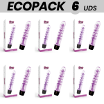 ECOPACK 6 UNITS - GLOSSY LENNY VIBRATOR PURPLE