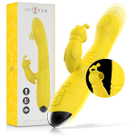 INTENSE - TOKY MULTIFUNCTION VIBRATOR UP  DOWN WITH CLITORAL STIMULATOR YELLOW