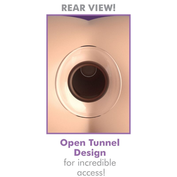 Vista trasera con diseño de túnel abierto
