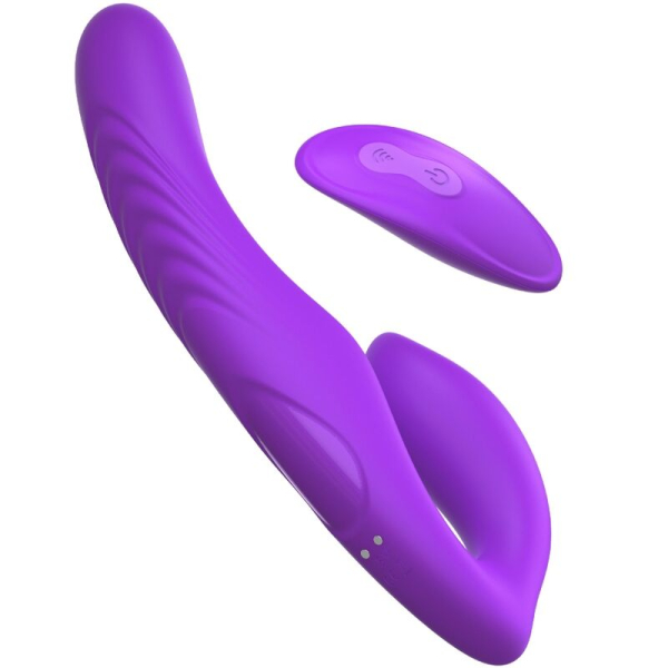 Vibrador morado con mando a distancia inalámbrico