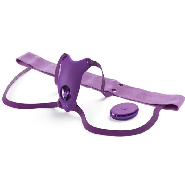 Dispositivo portátil morado con correas ajustables