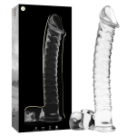NEBULA SERIES BY IBIZA - MODELO 23 DILDO CRISTAL TRANSPARENTE 21.5 CM -O- 4 CM