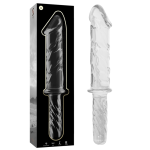 NEBULA SERIES BY IBIZA - MODELO 24 DILDO CRISTAL TRANSPARENTE 28.5 CM -O- 5 CM