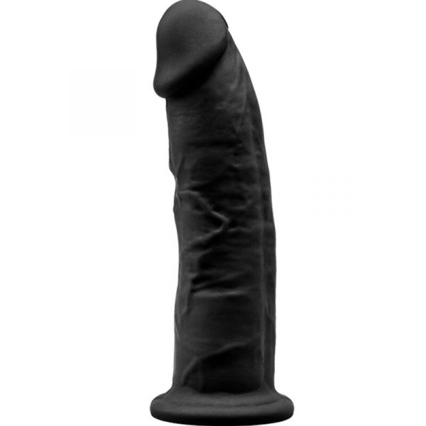SILEXD - MODELO 2 PENE REALÍSTICO SILICONA PREMIUM SILEXPAN NEGRO 15 CM