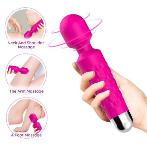 ARMONY - POSTMAN MASAJEADOR VIBRADOR CABEZA FLEXIBLE FUCSIA