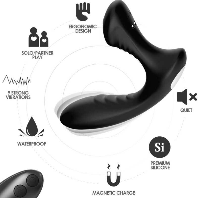 img_164056_c5d7cf82e55ffaa13c53cbede2c152d0_1.jpg ARMONY - STORM VIBRATOR ANAL PROSTATE PLUG REMOTE CONTROL BLACK - Image 1