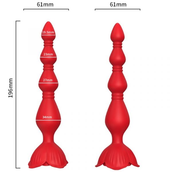ARMONY - ROSA VIBRADOR PAGODA PLUG ANAL ROJO