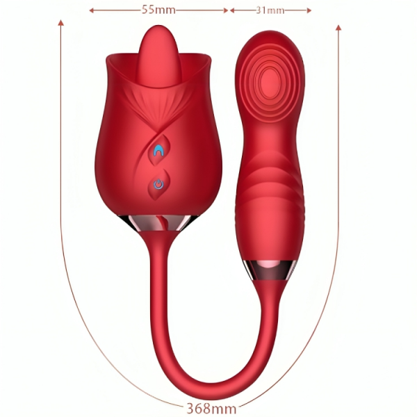 ARMONY - DELIGHT FLOWER VIBRADOR BUMPING CON LENGUA ROJO