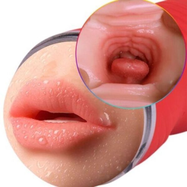 ARMONY - MASTURBADOR DOBLE VAGINA BOCA ROJO
