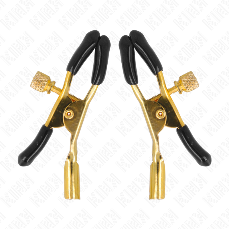 img_186560_062d7d0e7a53f36d95d021dcde0bc77a_1.png KINK - GOLD NIPPLE CLAMPS 6 CM - Imagen 1