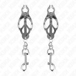 KINK - JAPANESE CLOVER NIPPLE CLAMPS WITH HOOKS SILVER