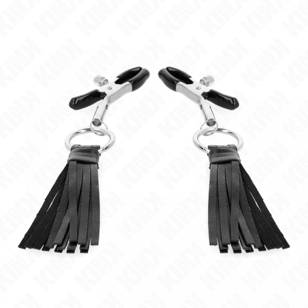 KINK - PINZAS PARA PEZONES CON BORLAS DE POLIPIEL 6 CM