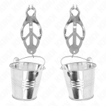 KINK - JAPANESE CLOVER NIPPLE CLAMPS WITH BUCKETS SILVER