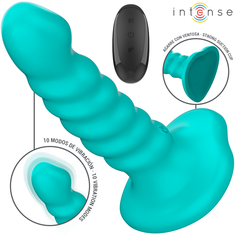 img_195462_02fd15f7dab1b472a792360a29c5a7a6_1.png INTENSE - BUFFY VIBRADOR TALLA S DISEÑO EN ESPIRAL 10 VIBRACIONES AZUL CONTROL REMOTO - Imagen 1