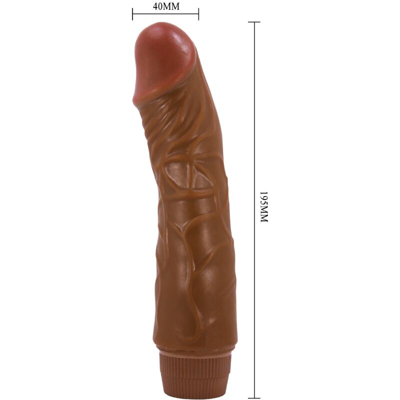 img_198680_8acec04be4531e953feb7ace714a8920_1.jpg BAILE - JEFF REALISTIC VIBRATOR 19.5 CM MULATTO - Imagen 3