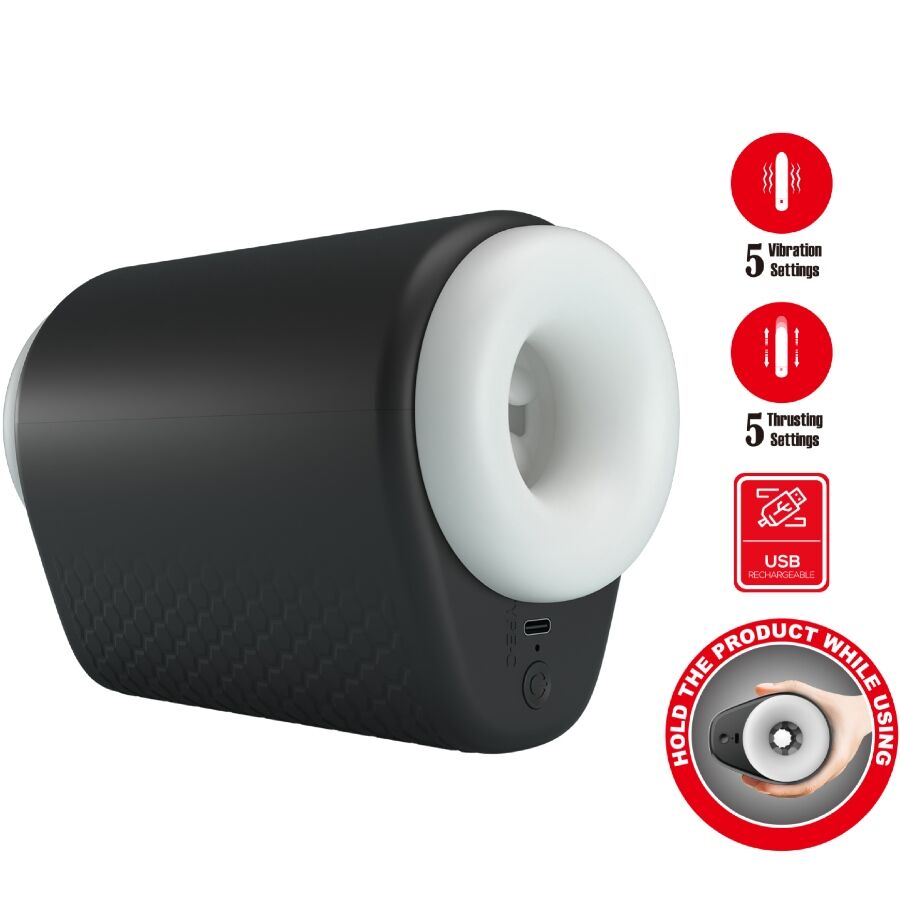 img_201149_85d141ae30277c86218f0266a32c4437_1.jpg PRETTY LOVE - DJ GIRL MALE MASTURBATOR WITH VIBRATION 5 SETTINGS NEGRO - Imagen 1