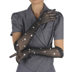 SUBBLIME - 957469SHINE TRANSPARENT GLOVES BLACK S/M