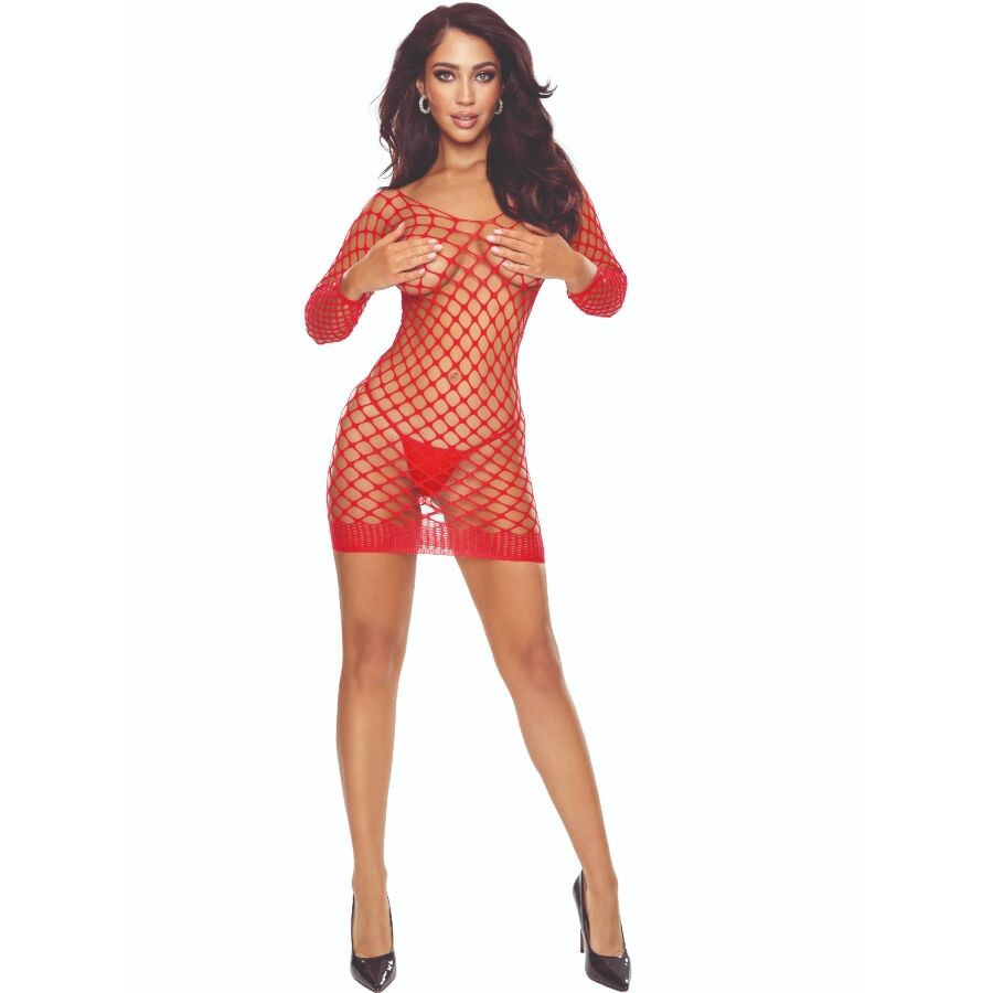 img_209949_1ba5029c7394023fcd89c59b7b4a5435_1.jpg PASSION - BS108 BODYSTOCKING REJILLA ROJO - Imagen 1