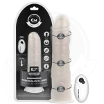 COCK MILLER - DILDO WITH SUCTION CUP, LIGHTS AND VIBRATION WITH REMOTE CONTROL WHITE 20.5 CM