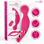 MORESSA - KIRK DUO SUCCIONADOR + MASAJEADOR MULTI PRESTACIONES PREMIUM SILICONE RECARGABLE