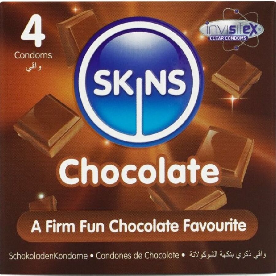 img_213358_408e809b8da5efcd5e33234558ac69e6_1.jpg SKINS - CHOCOLATE PREMIUM CONDOMS PACK 4 - Image 1