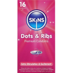 SKINS - DOTS  RIBS PREMIUM CONDOMS PACK 16