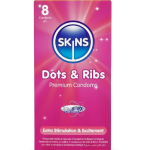 SKINS - DOTS  RIBS PREMIUM CONDOMS PACK 8