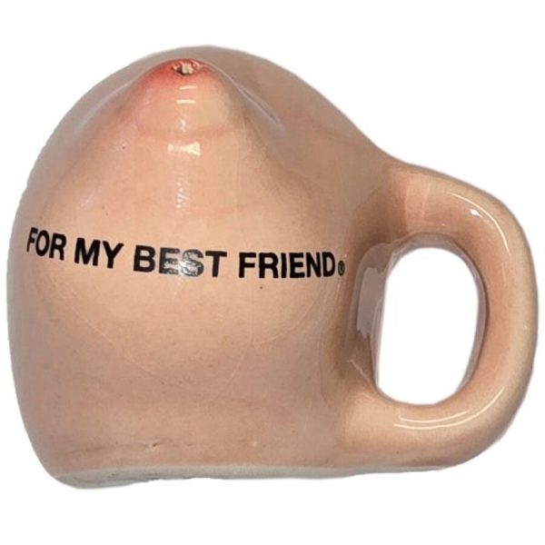 DIABLO PICANTE  IMÁN DE 1 PECHO EN TAZA CERÁMICA “FOR MY BEST FRIEND”