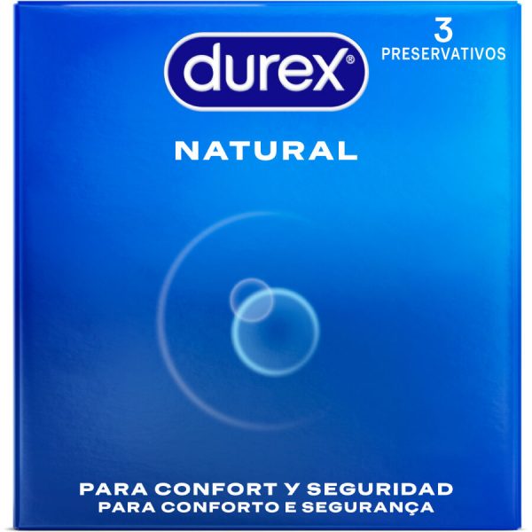 DUREX - PRESERVATIVOS NATURAL 3 UNIDADES