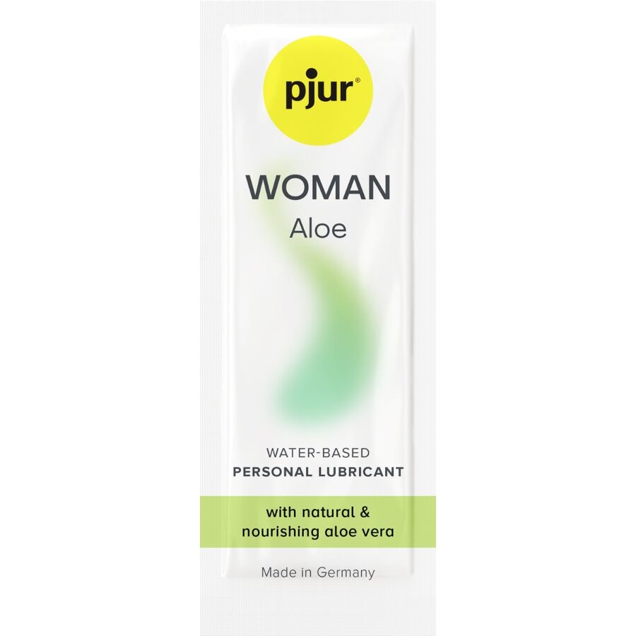 img_216217_33417f9f20f5469bd5605fbb88e08569_1.jpg PJUR - WOMAN ALOE LUBRICANTE BASE AGUA 2 ML - Imagen 1