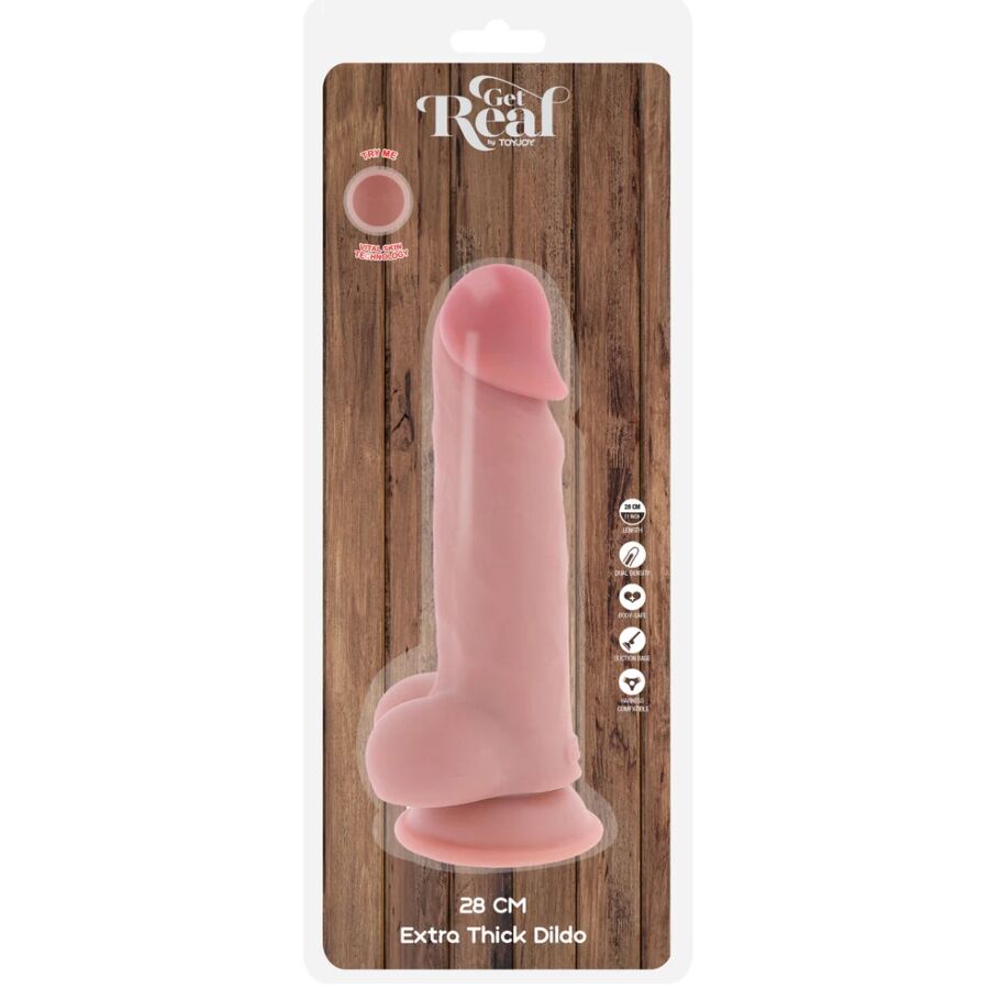 img_218495_2600f2130bb649e78b09b8f3e5fffcba_1.jpg GET REAL - DELUXE REALISTIC PENIS WITH TESTICLES EXTRA THICK 28 CM - Imagen 5