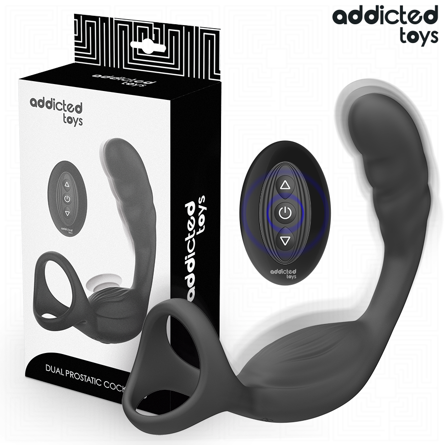 img_218839_8ebab9999ecdb4acbac2d94e0579da05_1.png ADDICTED TOYS - ANILLO DOBLE VIBRADOR PROSTÁTICO CONTROL REMOTO - Imagen 1