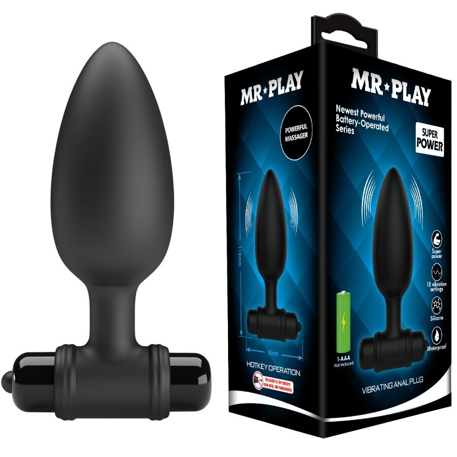 img_220078_6772fd78c0c4ab1ca553377a2980b531_1.jpg MR PLAY - SUPER POWER ANAL PLUG WITH VIBRATION - Imagen 1