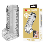 PRETTY LOVE - TRANSPARENT TEXTURED PENIS SHEATH