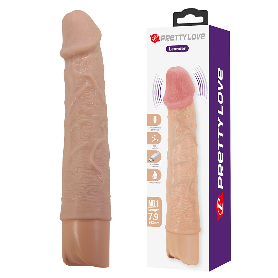 img_220414_4f0b7d2cf96e6600a9756c5e8711f357_1.jpg PRETTY LOVE - LEANDER FLEXIBLE REALISTIC VIBRATOR - Imagen 1