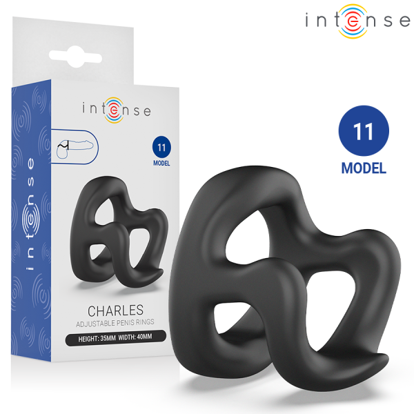 Anillo ajustable negro modelo 11 Intense