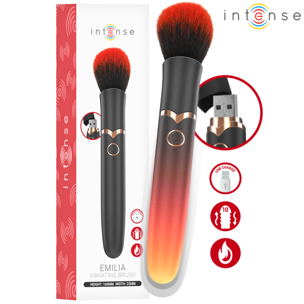 Brocha de maquillaje vibratoria recargable por USB